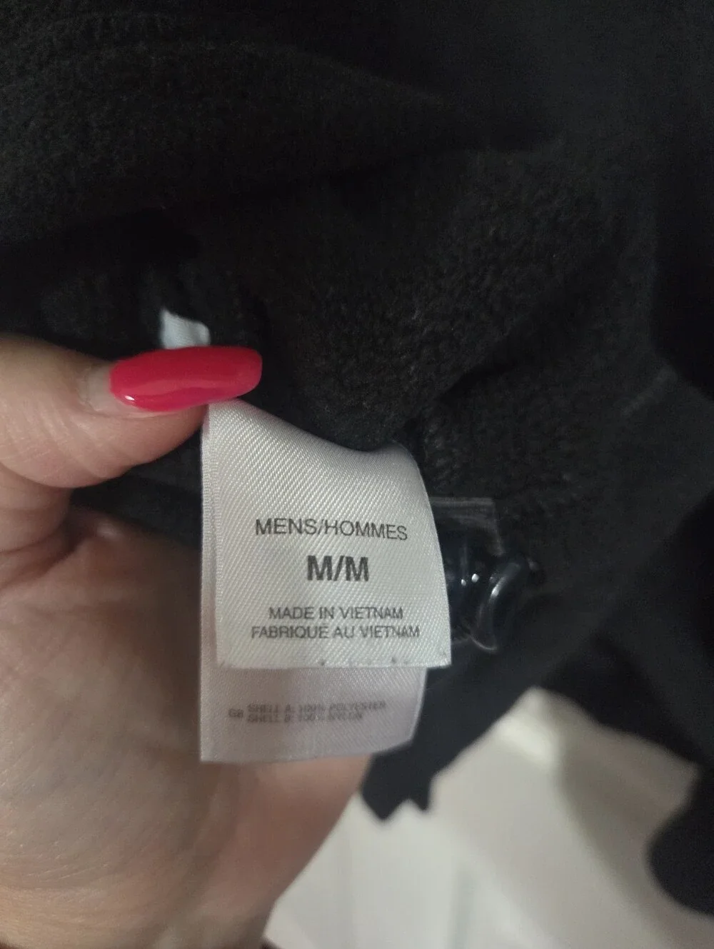 The North Face TLA 200 Black Zip Up Fleece Jacket with White Logo Size Medium